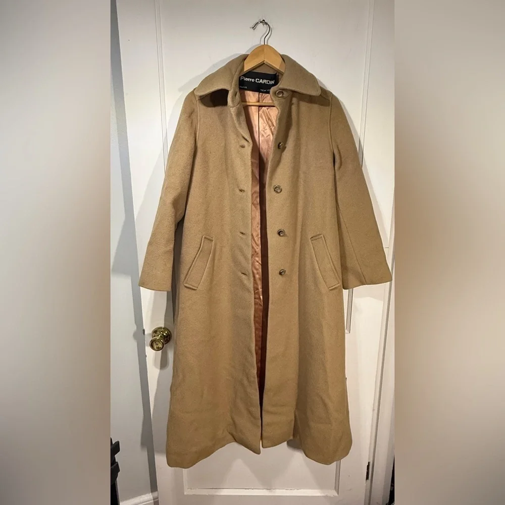 Pierre Cardin Tan Long Coat Vintage